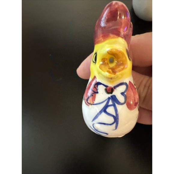 Three (3) Hand Painted Chicken Rooster Pitchers Deruta Italy Pelli S.G. Signed - Picture 15 of 16